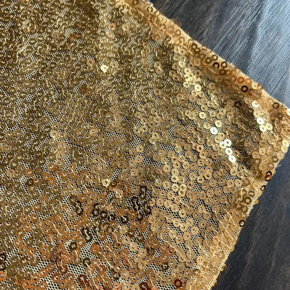 3 Piece Gold Sequence Table Runners Lightweight & Thin Christmas, Holidays - Picture 3 of 3